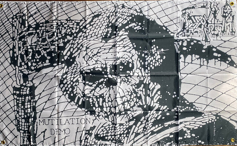 Death death metal Mutilation Demo Tape 1985 flag cassette cover
