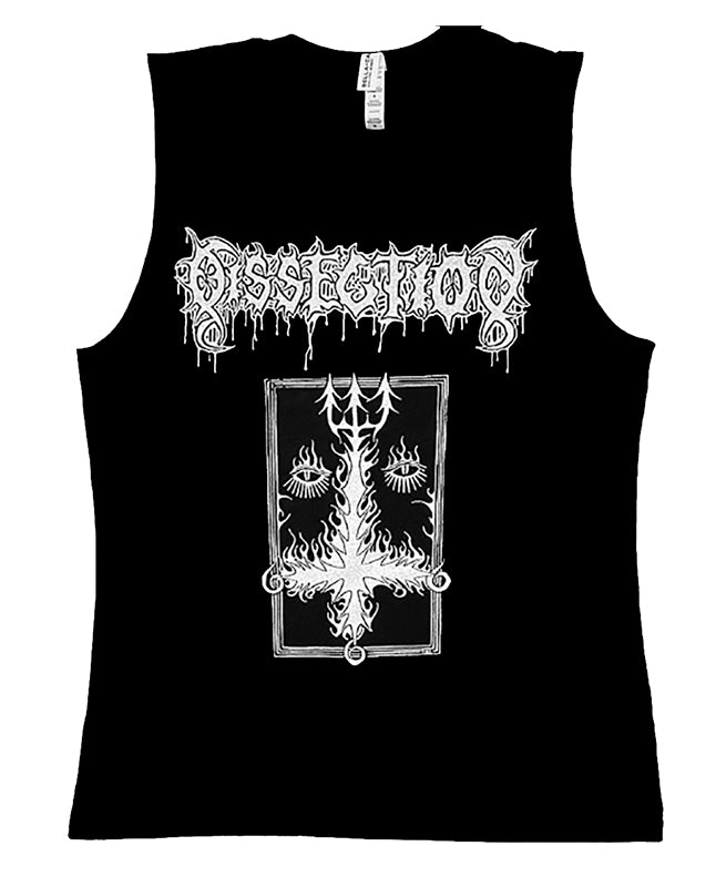 Dissection Upside Down Cross Sleeveless Muscle T shirt Tank Top