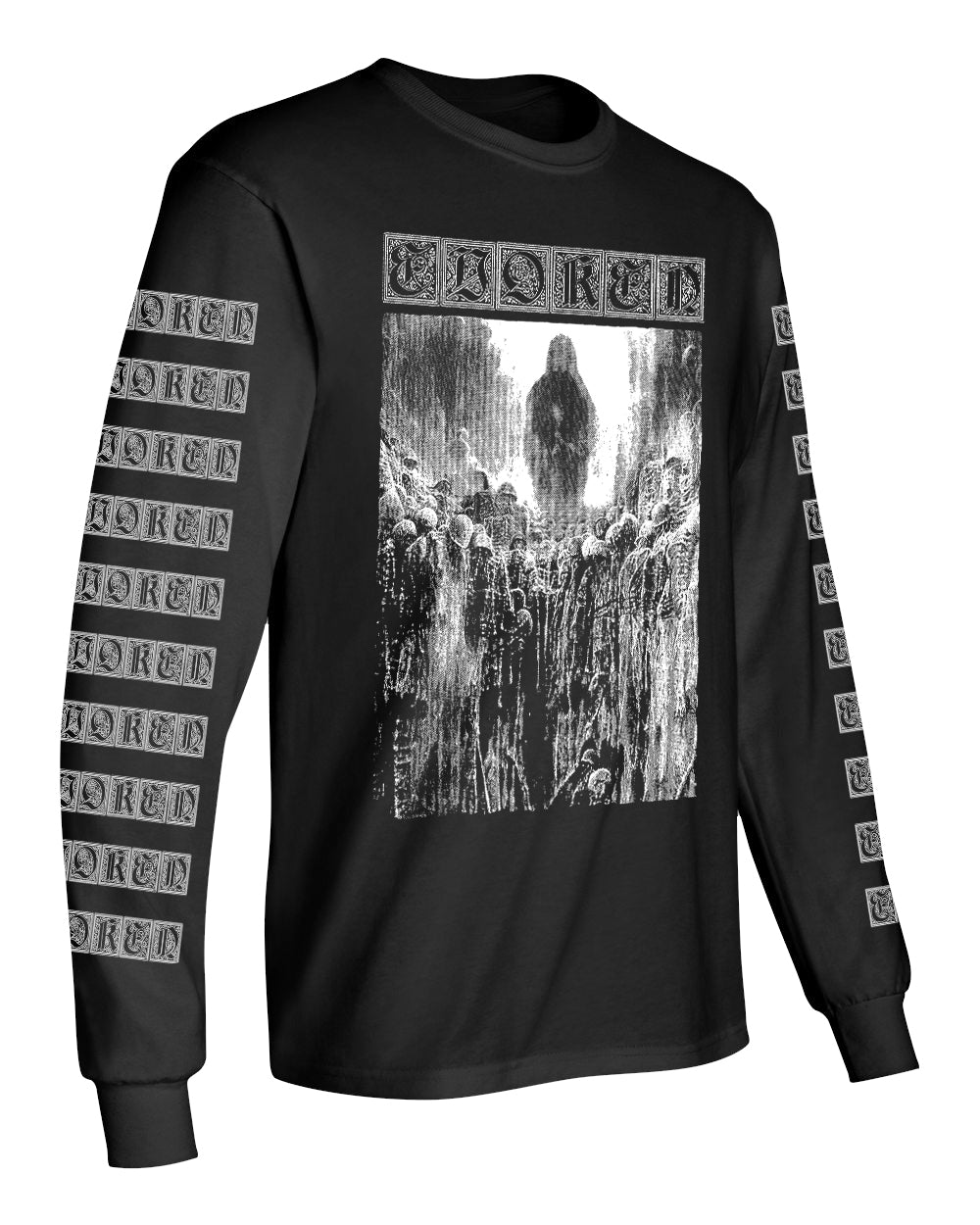 Evoken " Antithesis Of Light " Long sleeve T-shirt with sleeve prints