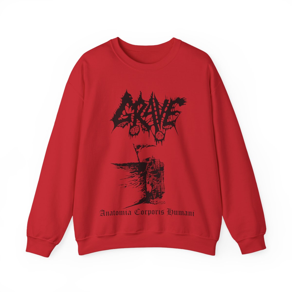 Grave Anatomía Corporis Humani sweatshirt Red