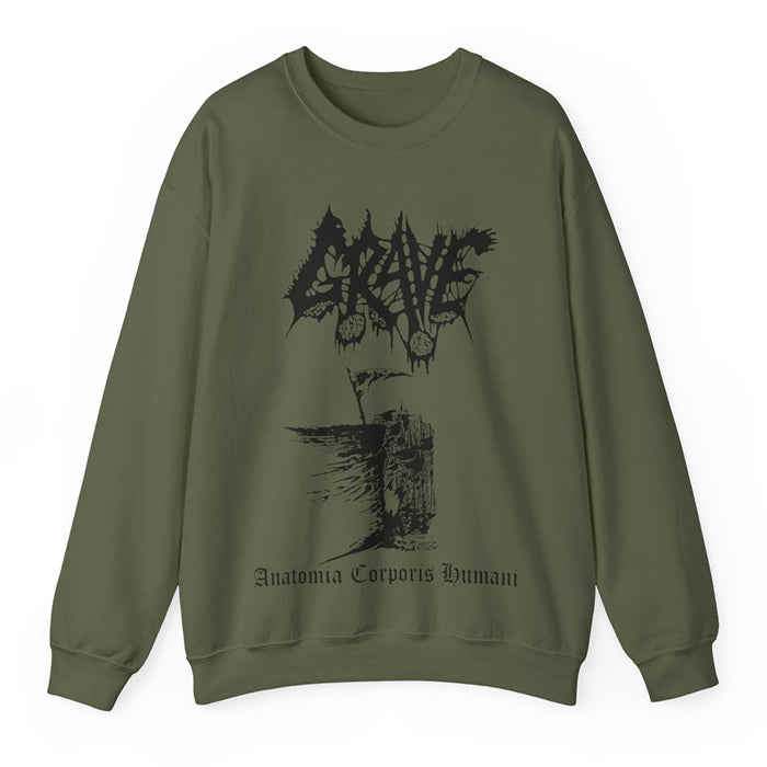 Grave Anatomía Corporis Humani sweatshirt Military Green