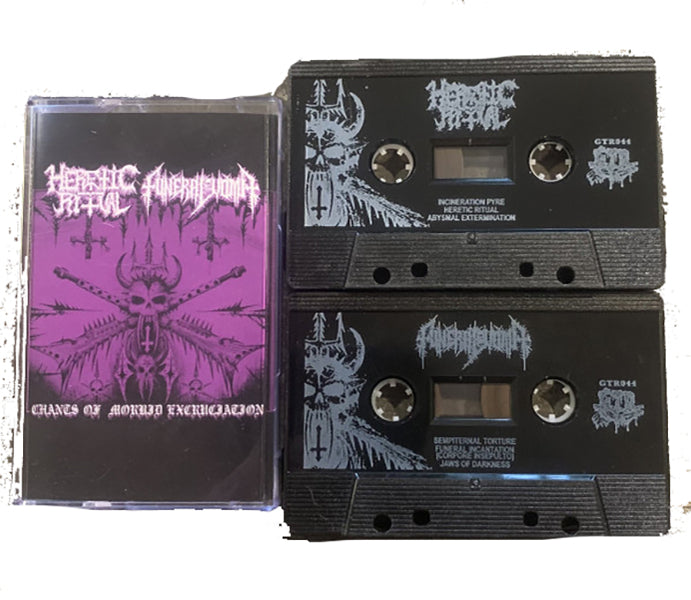 Funeral Vomit / Heretic Ritual – Chants of Morbid Excruciation Cassette Tape