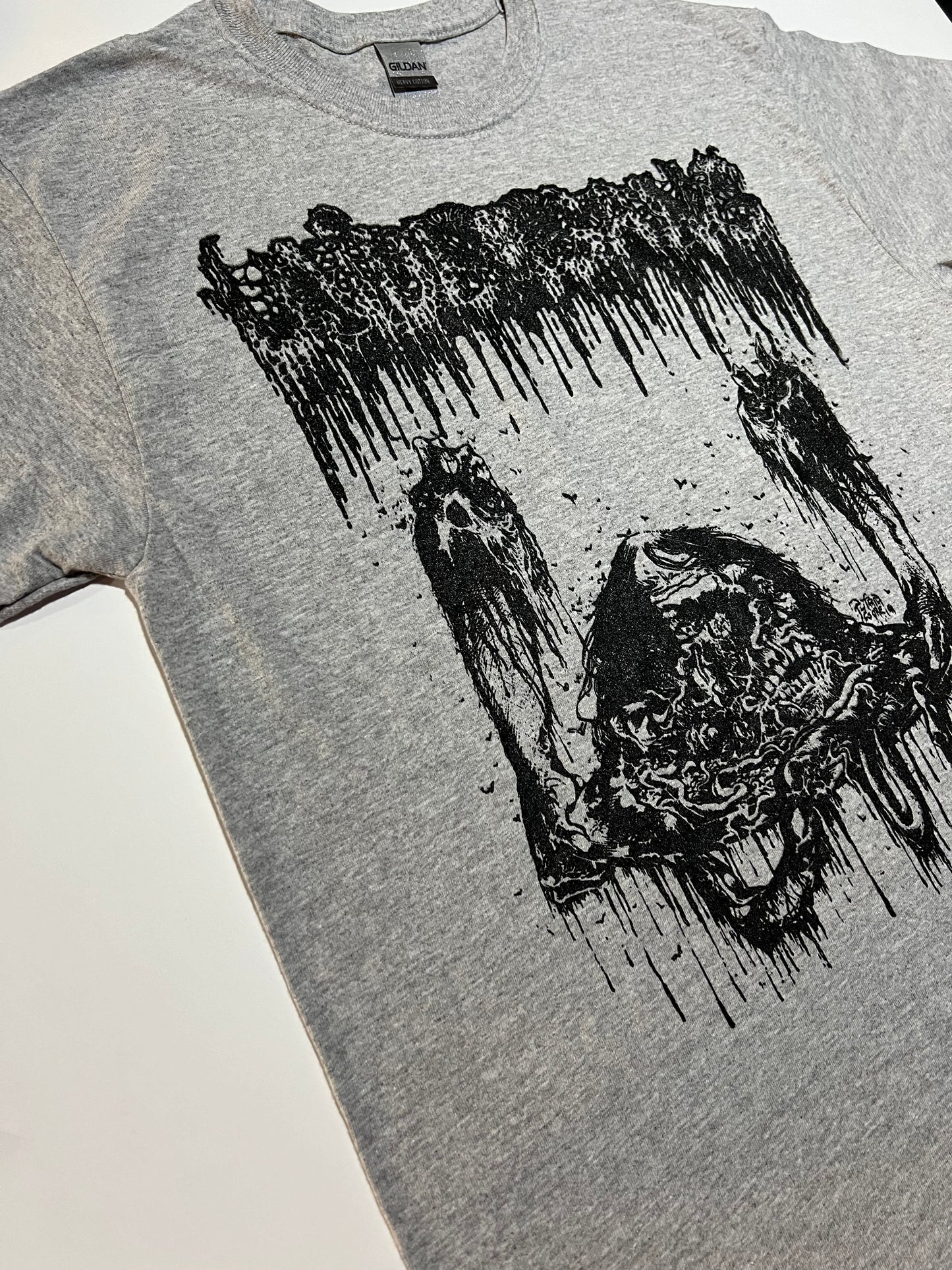 Undergang " Putrid Head " T shirt Athletic Gray