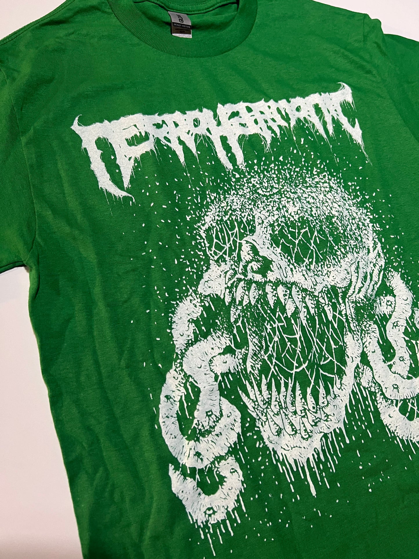 Necroharmonic - - Green T shirt with white print