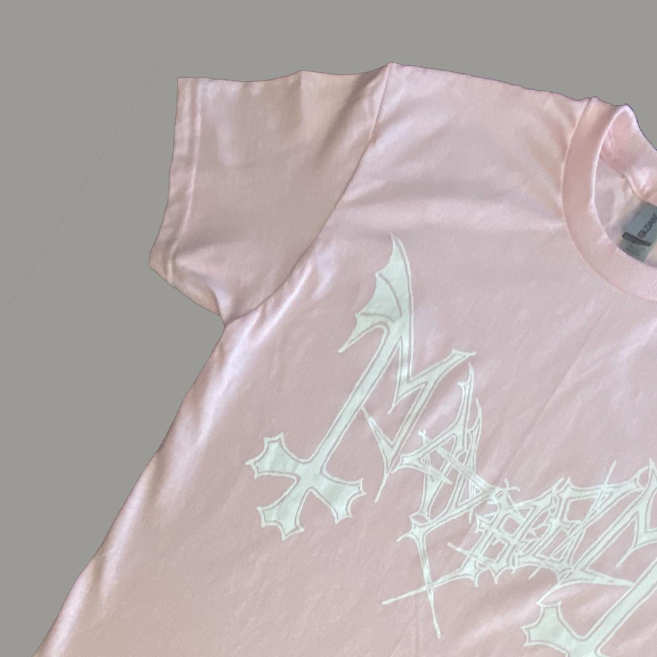 Mayhem Ladies Pink Logo T shirt pink mens black metal shirt