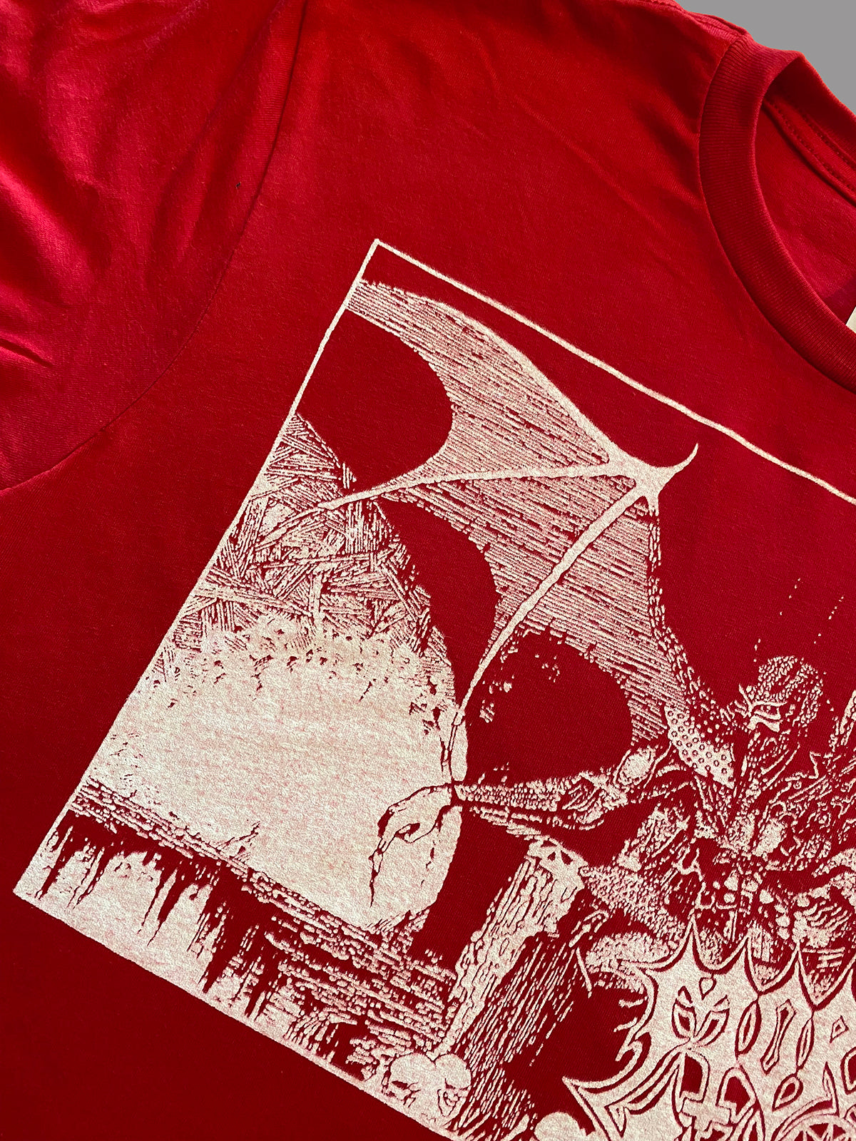 Morbid Angel " Abominations of Desolation " Ladies Red CROP top tee death
