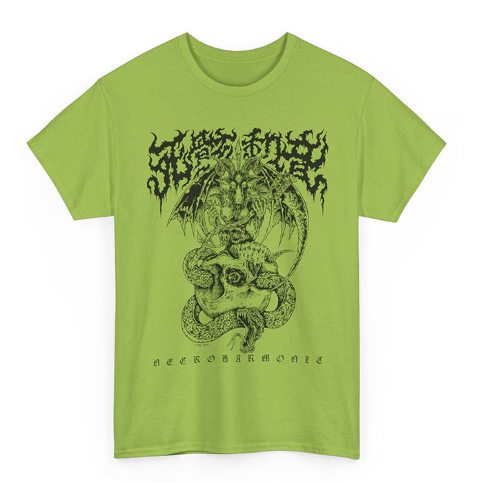 Necroharmonic " Kanji Death Metal " T shirt Horror Green