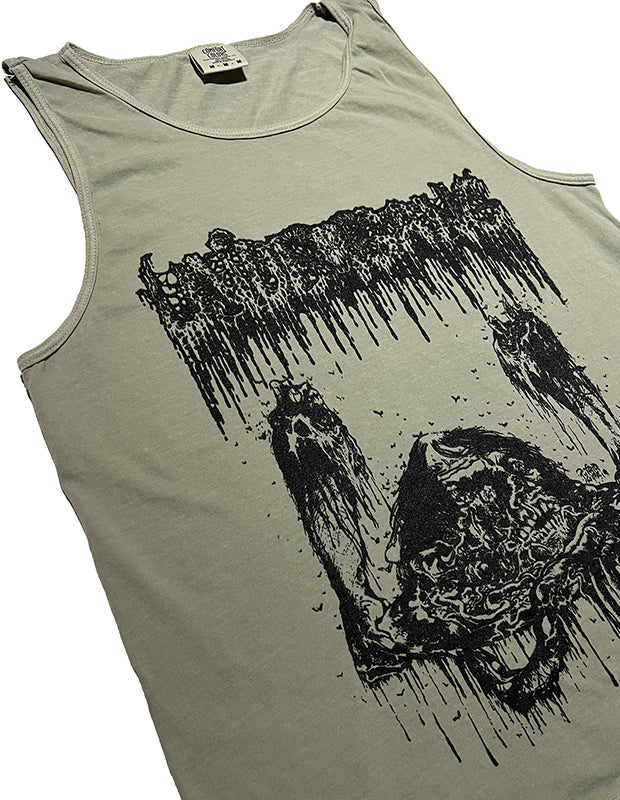 Undergang " Putrid Head " Green Tank Top death metal under gang tanktop