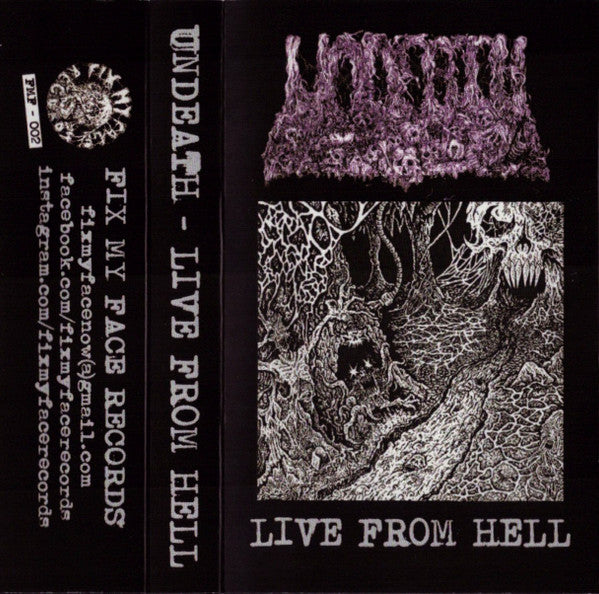 Undeath  Live from Hell Cassette Tape - Yellow