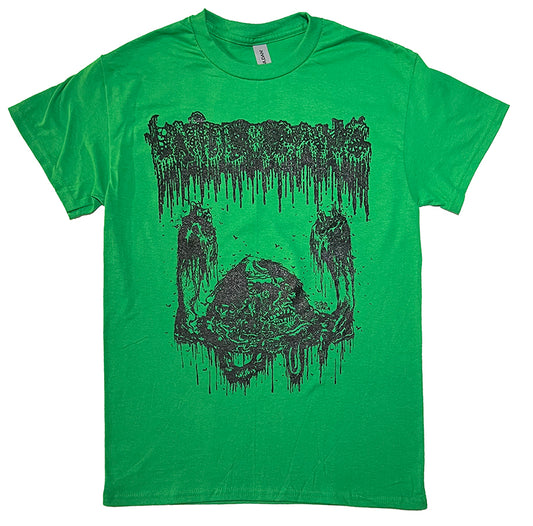 Undergang “ Putrid Head “ Green T shirt  death metal 