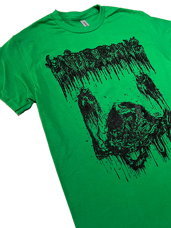 Undergang “ Putrid Head “ Green T shirt green death metal shirt