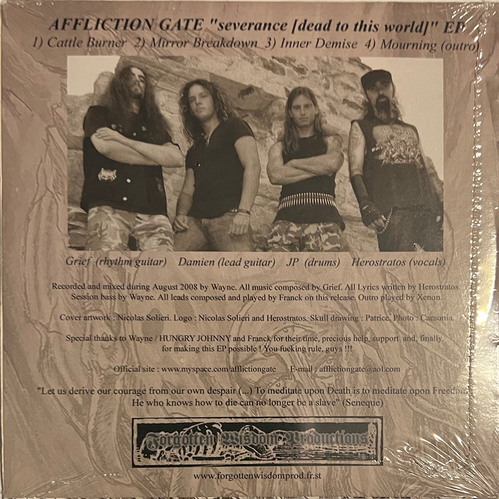 Affliction Gate " Severance Death To This World " MCD CD