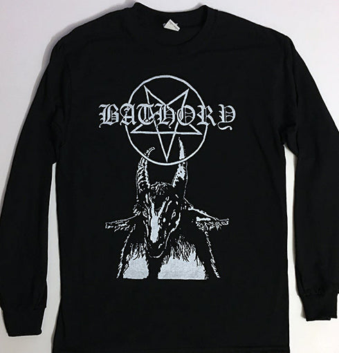 Bathory " Pentagram Goat " Long Sleeve T shirt " Long Sleeve T shirt