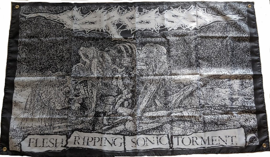 Carcass " Flesh Ripping Sonic Torment " Flag / Tapestry / Banner