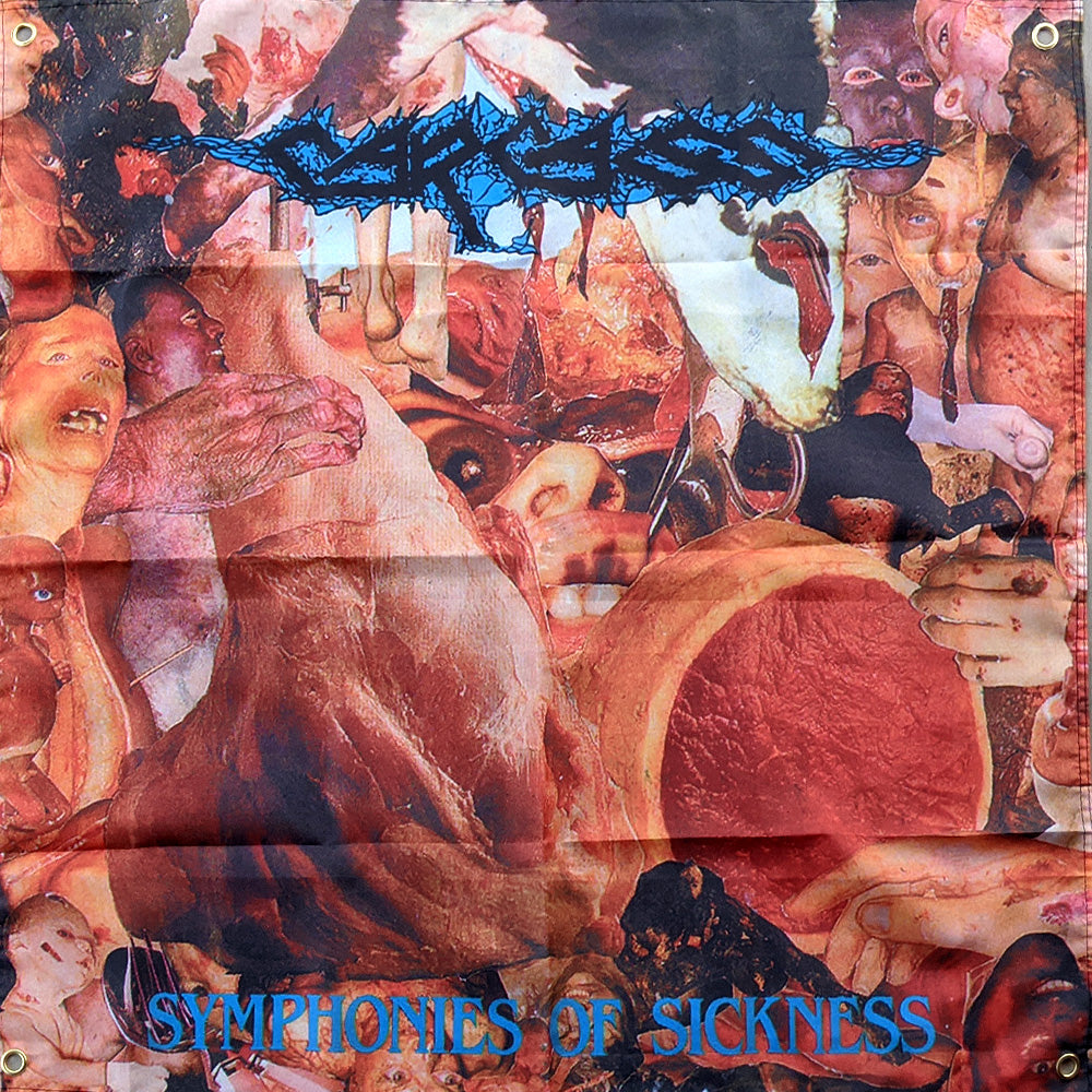 Carcass " Symphonies Of Sickness " Flag / Tapestry / Banner death metal flag