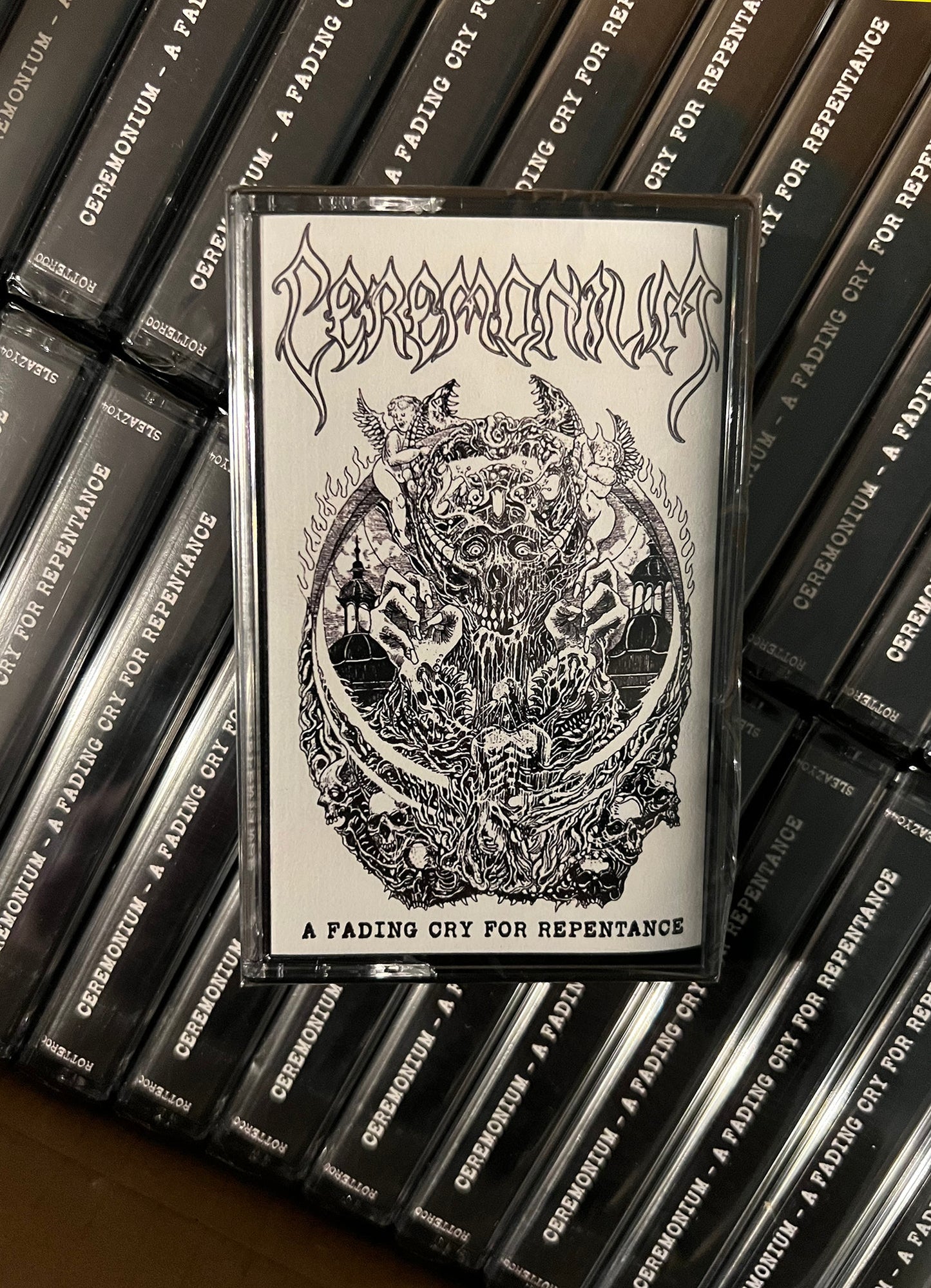 Ceremonium " A Fading Cry For Repetence " T shirt / Cassette Tape Combo