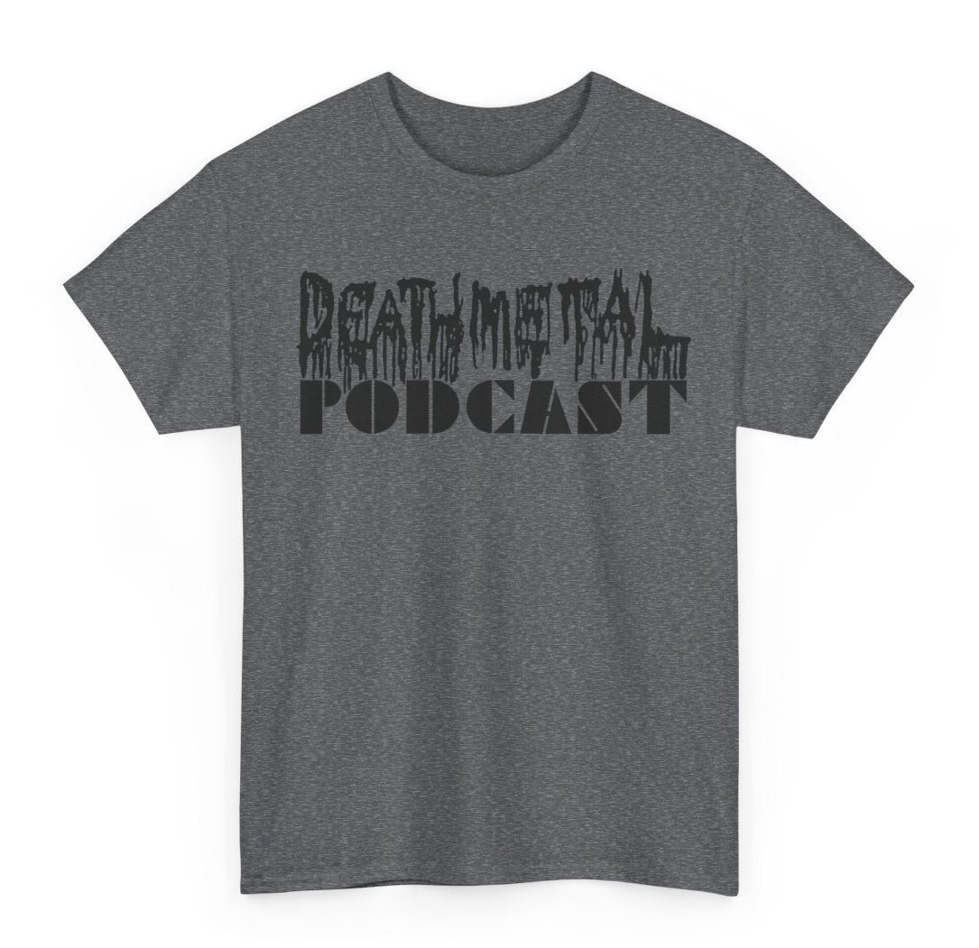 Death Metal Podcast "Logo" Dark Athletic Gray T-Shirt