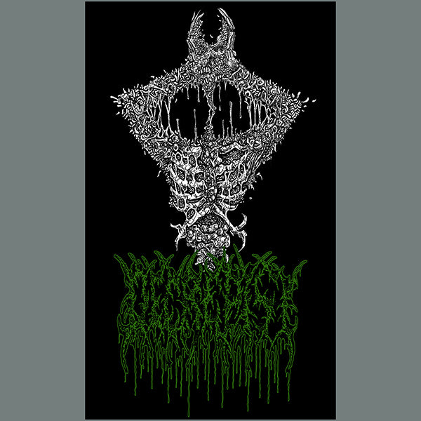 Decrepisy " Severed Cranium " Flag / Banner / Tapestry
