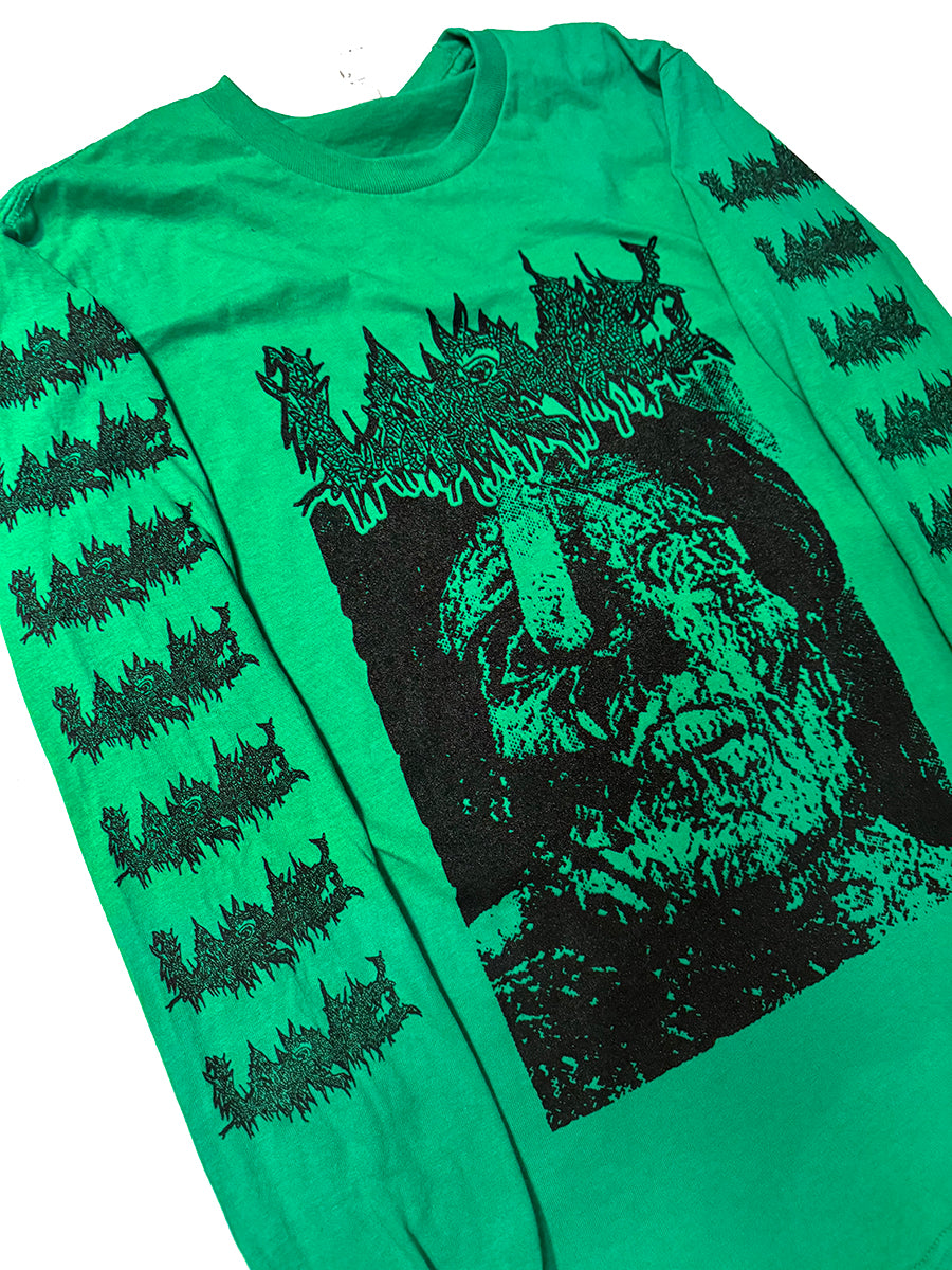 Larvae " Lust for the Dead " Longsleeve Green T-shirt with Sleeve prints