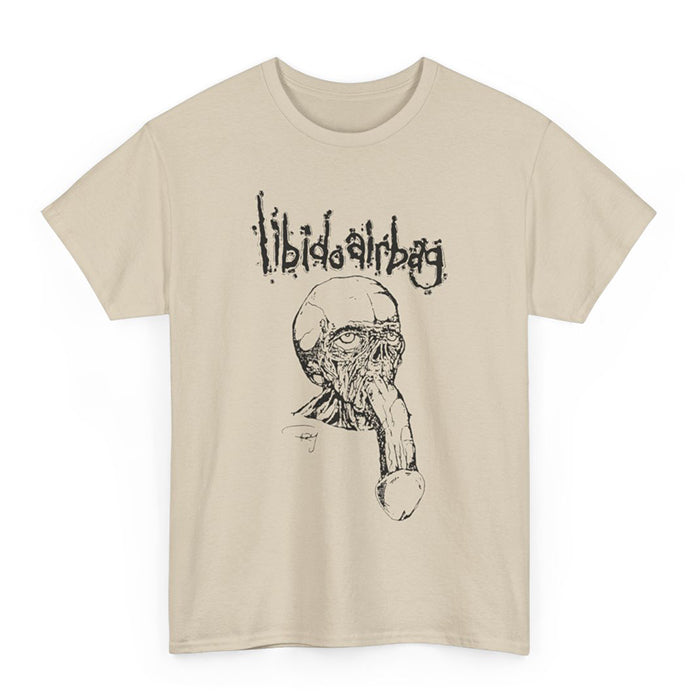 Libido Airbag " Dickface " T Shirt sand