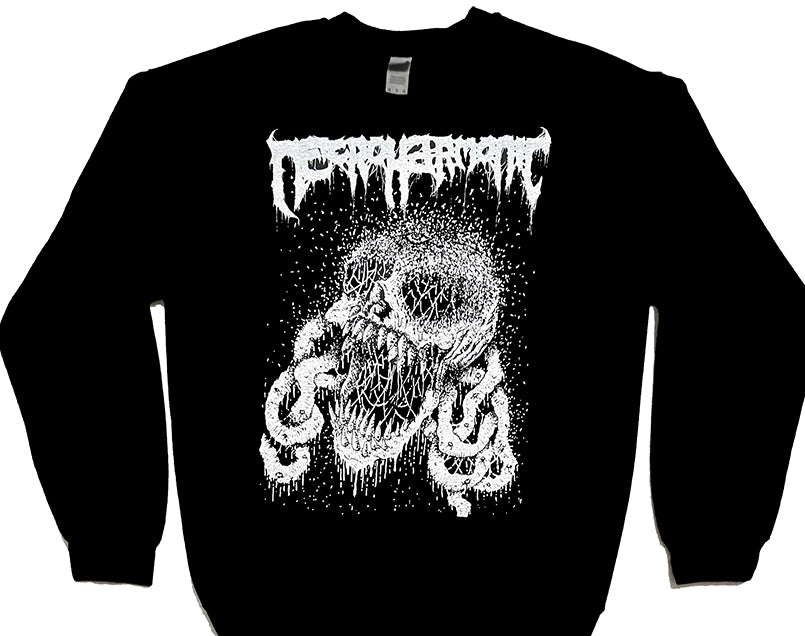 Necroharmonic - Black Crew Neck Sweatshirt with white print