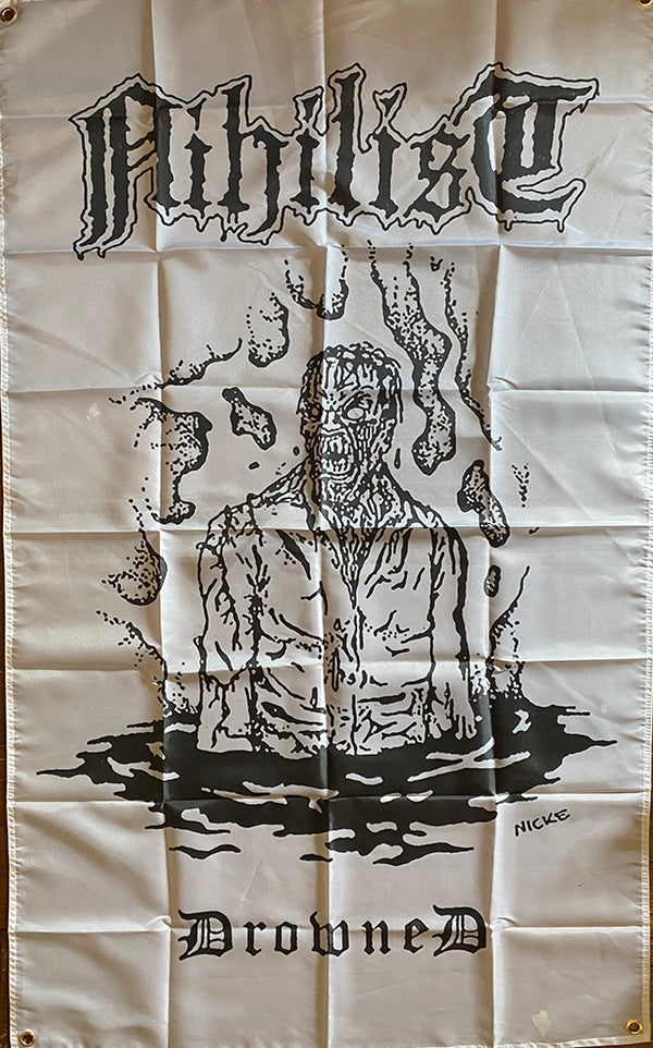 Nihilist " Drowned " Flag / Tapestry / Banner
