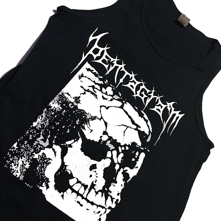 Pentagram Chile demo tape cover on a tank top