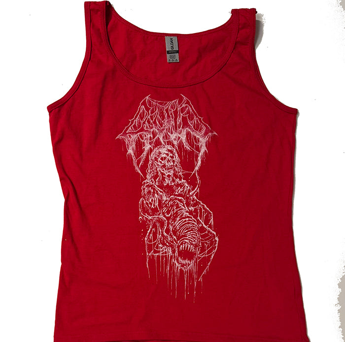 Ruin " Plague Ghoul " Red Ladies Tank Top