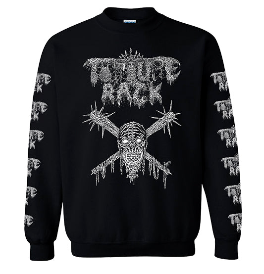 Torture Rack " Head and Clubs " Sweatshirt with Sleeve Prints