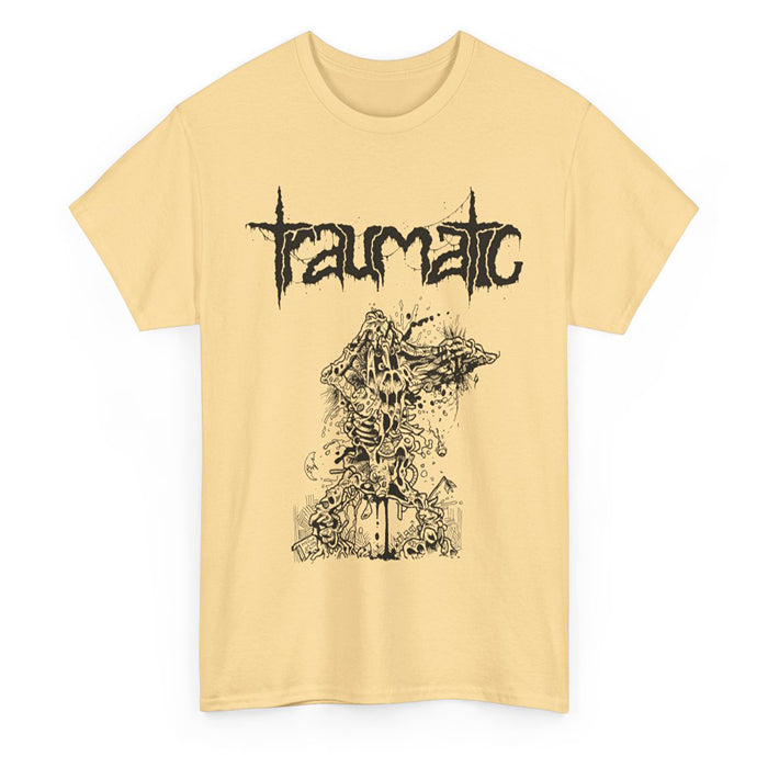 Traumatic " The Process Of Raping A Rancid Cadaver " T shirt Yello Bile