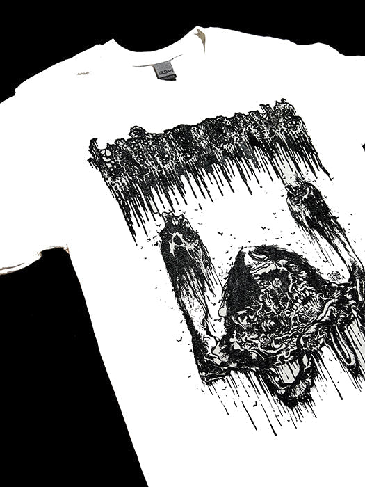 Undergang " Putrid Head " T shirt white death metal shirt