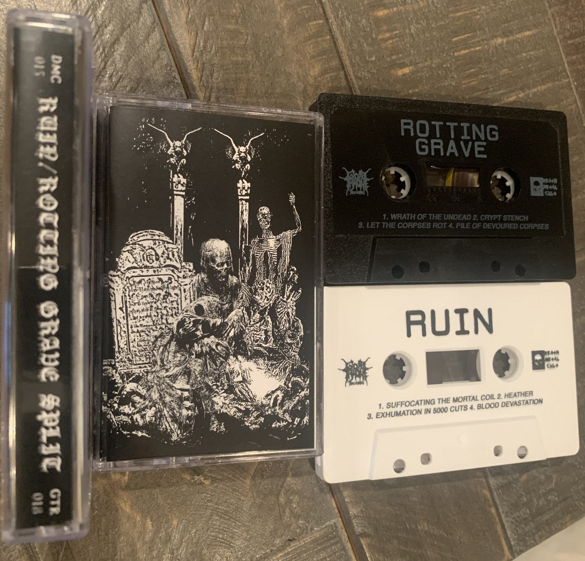 Ruin / Rotting Grave - Split Cassette Tape