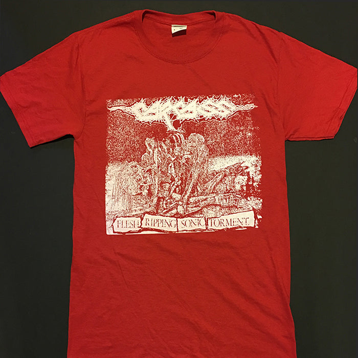 Carcass Flesh Ripping Sonic Torment T shirt demo era artwork
