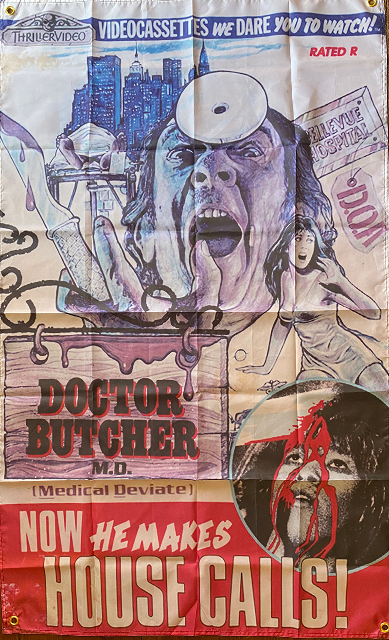 DR BUTCHER MD FLAG HORROR TAPESTRY FLAG