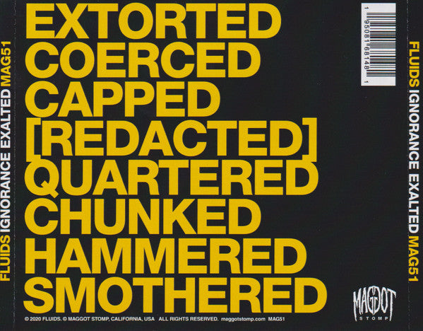 Fluids " Ignorance Exalted " CD