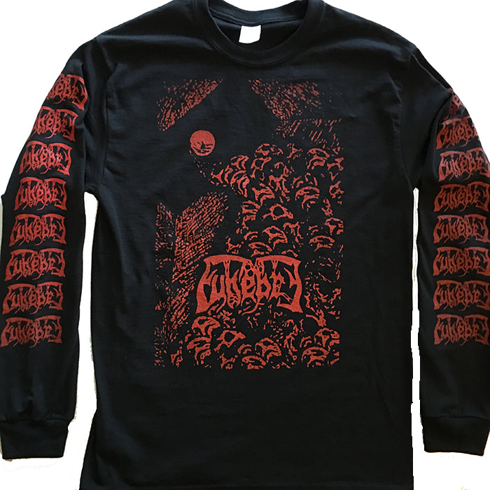 Funebre - Long Sleeve T-shirt with logo Sleeve prints