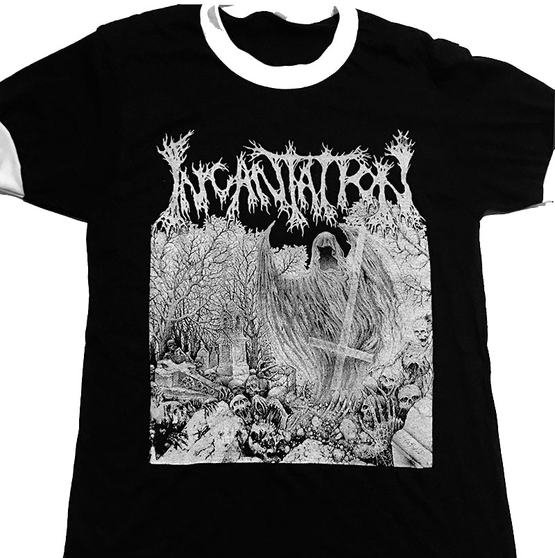 Incantation " Rotting " Black Ringer T shirt