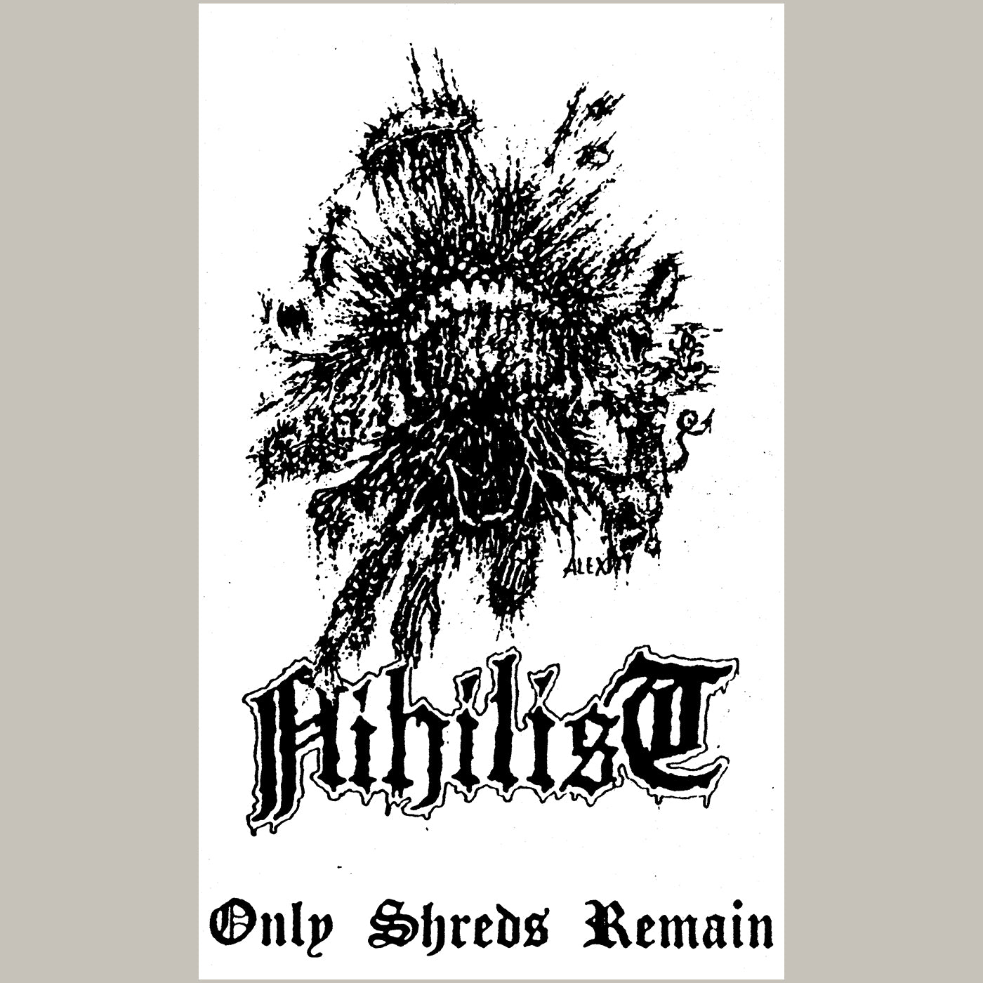 Nihilist " Only Shreds Remain " Banner / Flag / Tapestry
