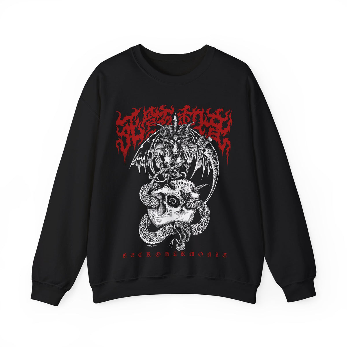 Necroharmonic " Kanji Death Metal " Crewneck Sweatshirt