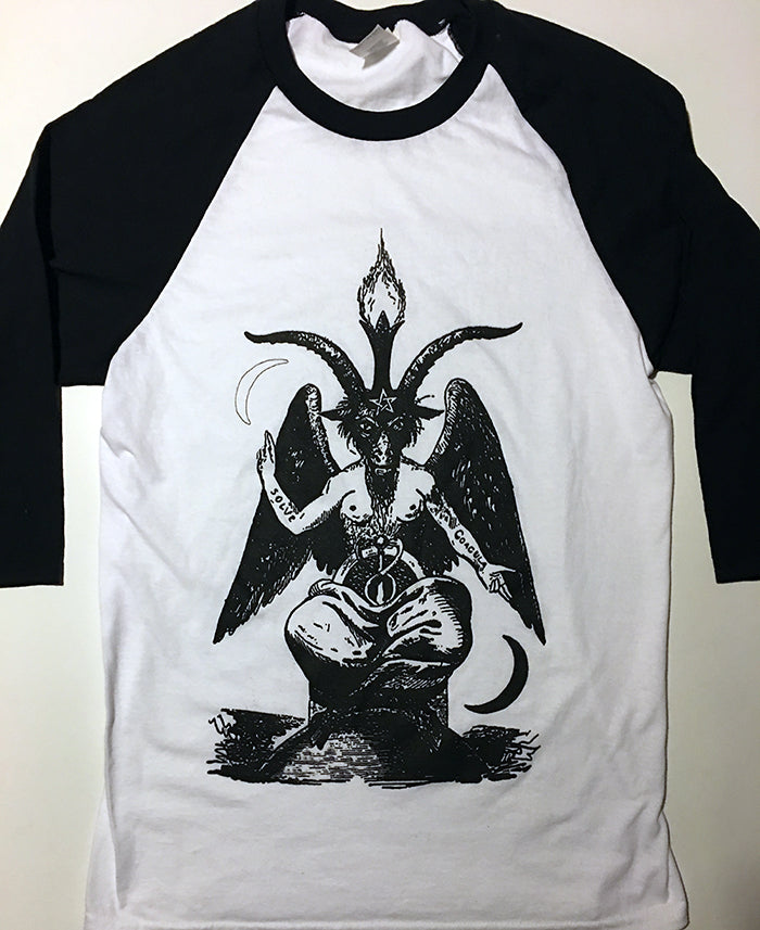 Baphomet 3/4 raglan sleeve T shirt Satanic witch