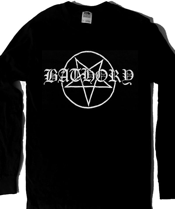 bathory pentagram logo t shirt long sleeve longsleeve cult black metal