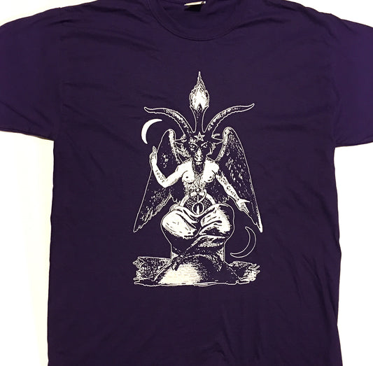 BAPHOMET RED purple dark evil T shirt tee satanic SATAN halloween goat costume