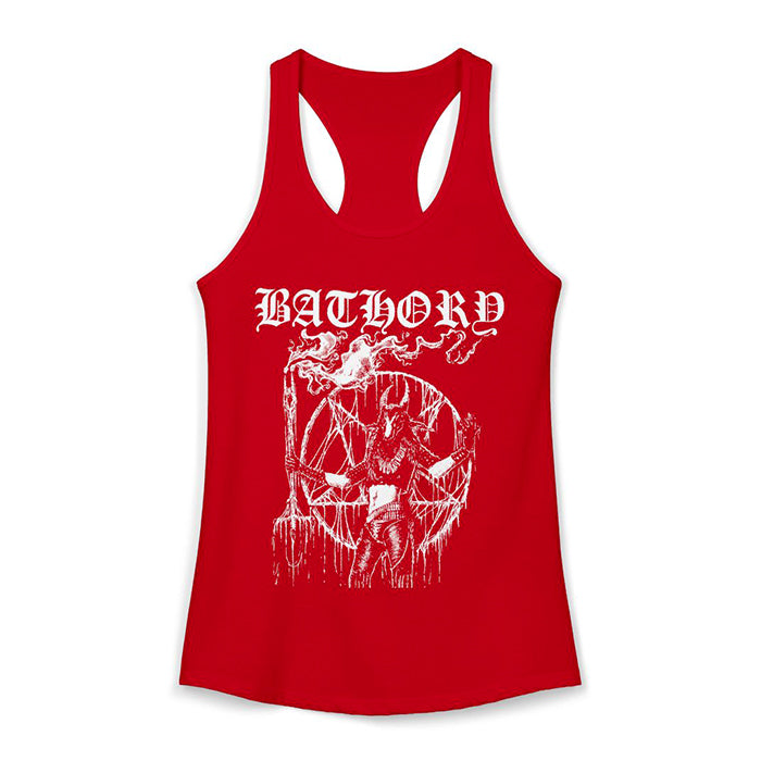 Bathory " Satan is my master" Racerback Ladies Tanktop Red