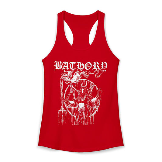 Bathory " Satan is my master" Racerback Ladies Tanktop Red
