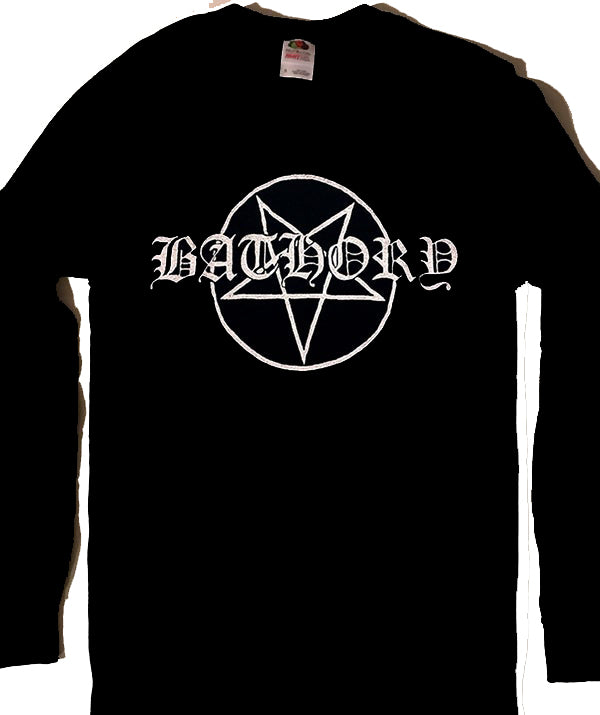 Bathory " Pentagram Logo" Men's Longsleeve T-shirt  The super rare early version of the Bathory logo,