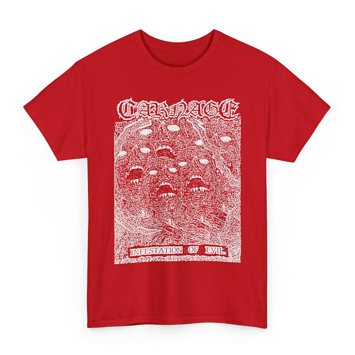Carnage " Infestation Of Evil" T shirt Red