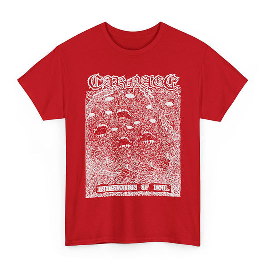 Carnage " Infestation Of Evil" T shirt Red