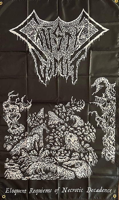 Caustic Vomit " Eloquent Requiems of Necrotic Decadence  eternal darkness lp Disma LP Ceremonium Lp Flag / Banner / Tapestry