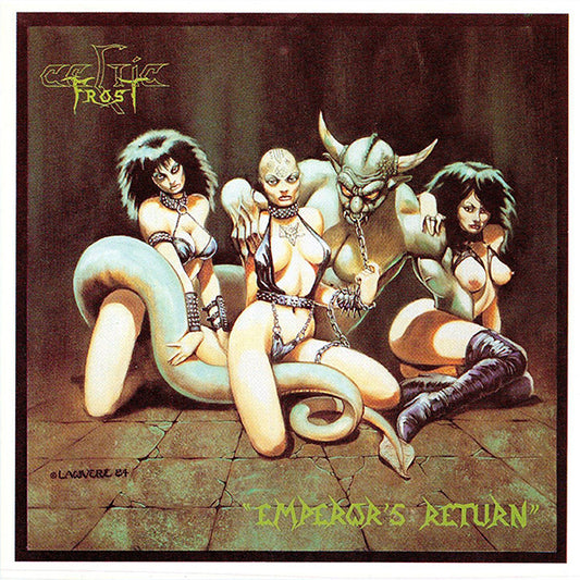 thrash metal flag 1985 LP Celtic Frost " Emperor's Return " hellhammer