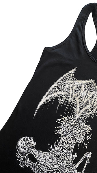 Crematory Exploding chest ladies womans black racer back tank swedish death metal art gore art